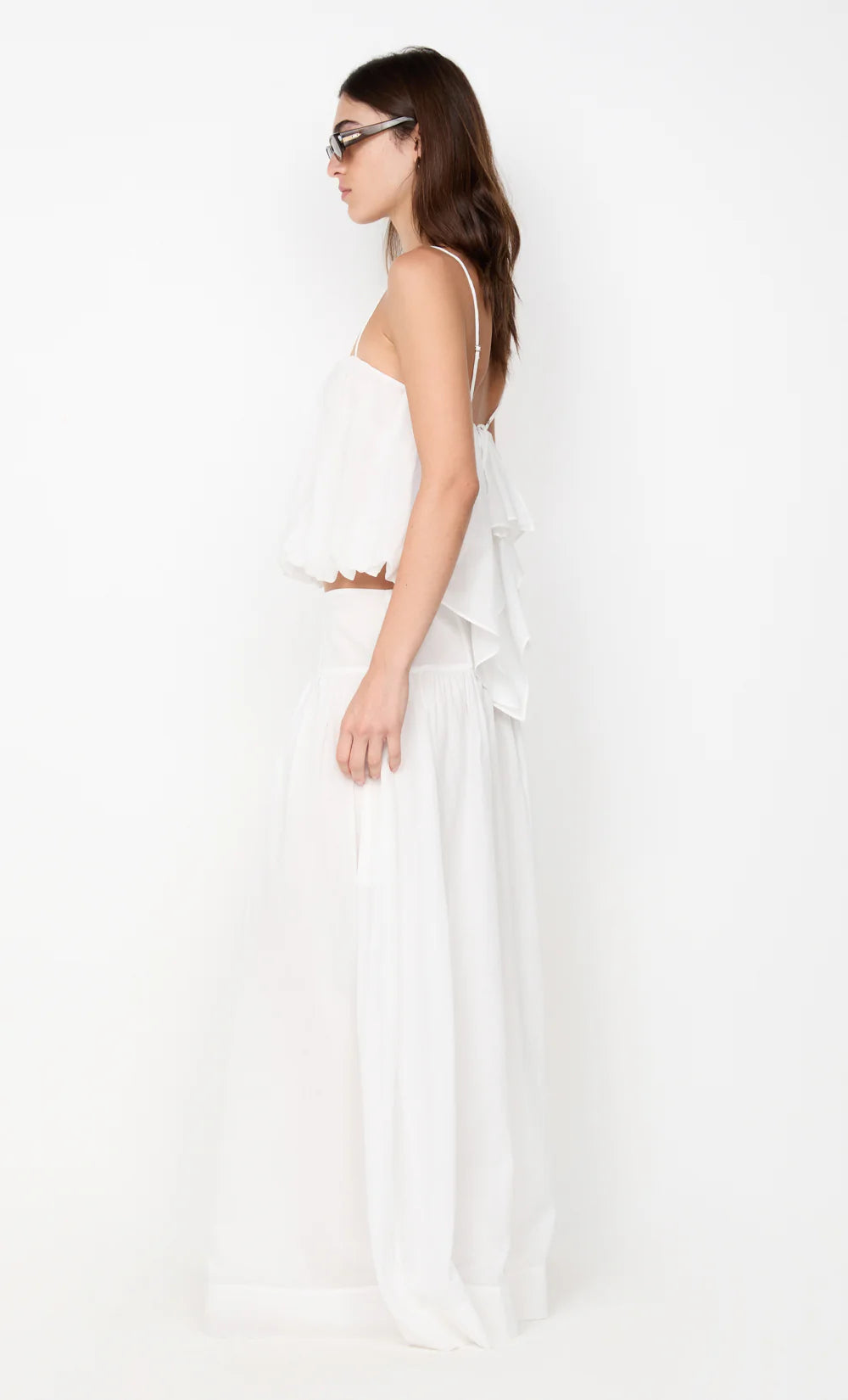 Marlowe Maxi Skirt in White Bec and Bridge