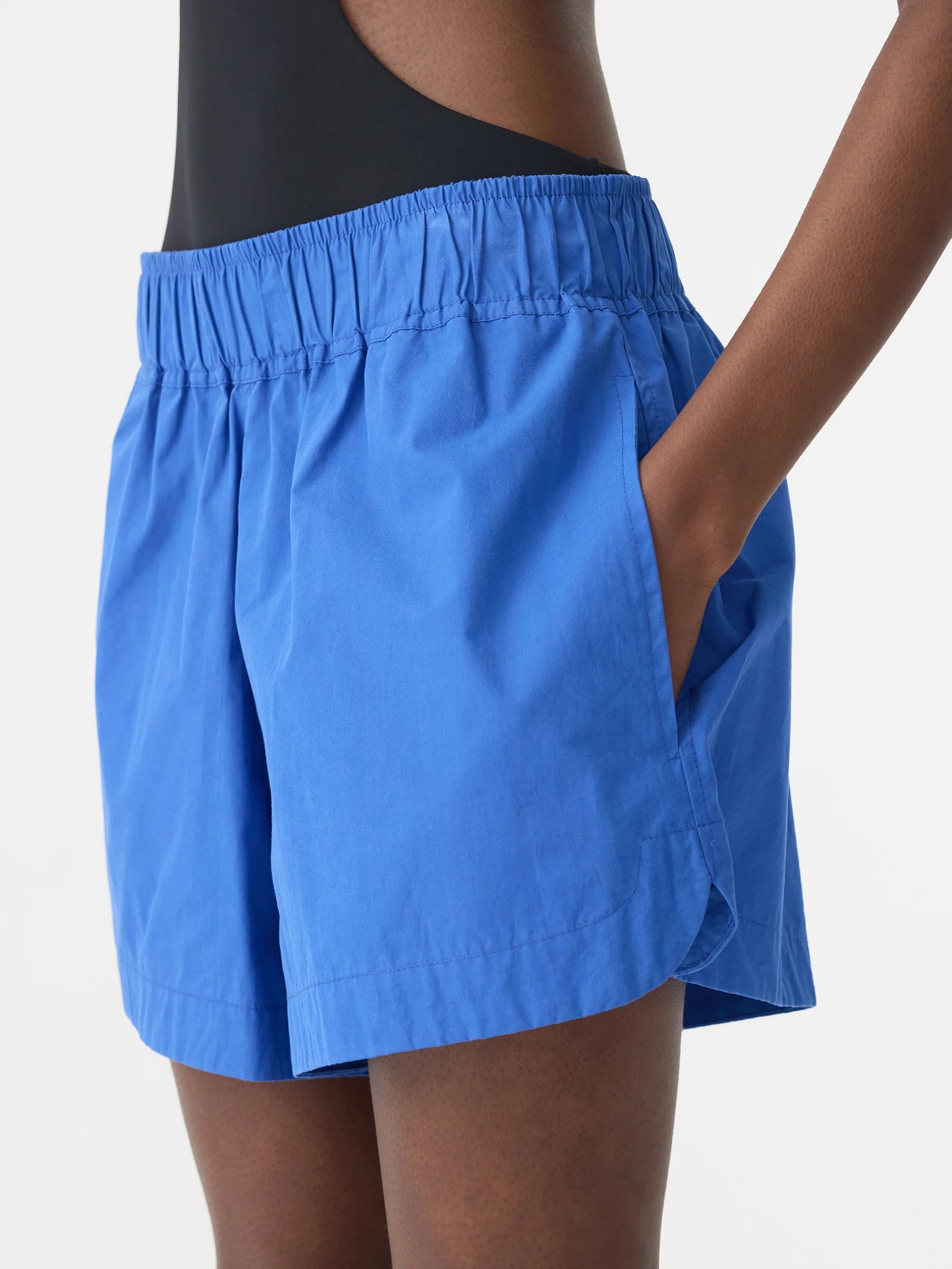 Cobalt Cotton Tennis Short in Cobalt Blue BASSIKE