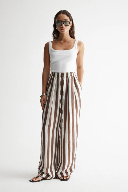 Lumi Pant in Chocolate Stripe