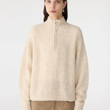 Wool Alpaca Zip up Knit