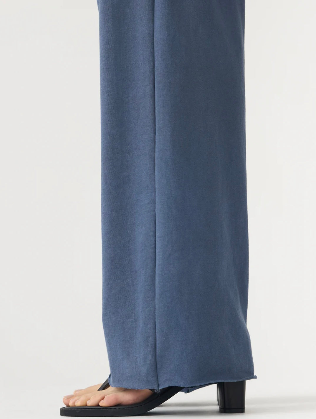 Wide leg double jersey pant in Midnight Blue Bassike