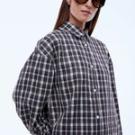 Gigi Check Shirt in Charcoal Ena Pelly