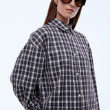 Gigi Check Shirt in Charcoal Ena Pelly