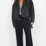 Davie Bomber in Washed Black Bec and Bridge