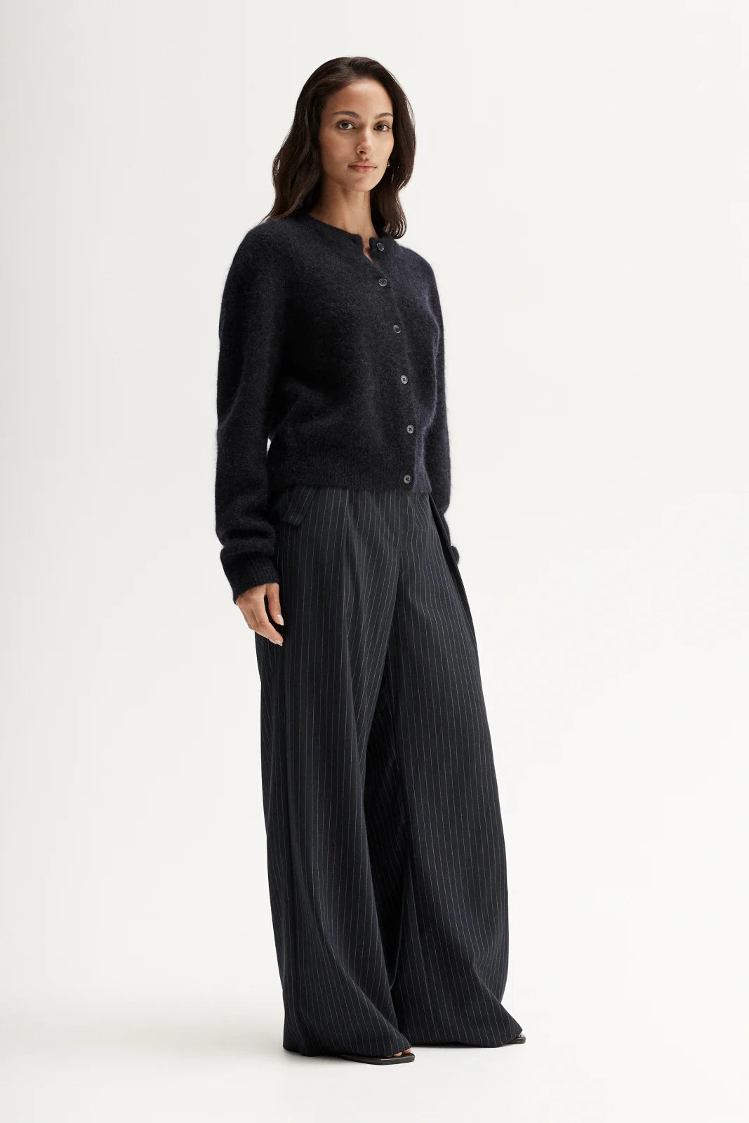 Abigail Knit Cardigan in Navy Elka Collective