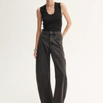 Chelsea Barrel Leg Jean in Black Elka Collective