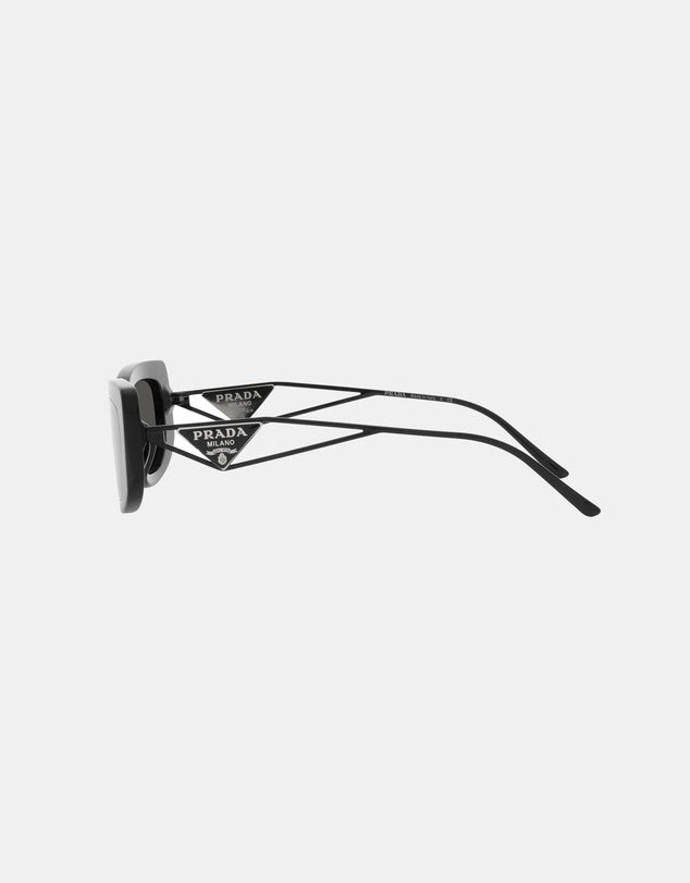 Prada Square Acetate Sunglasses in black