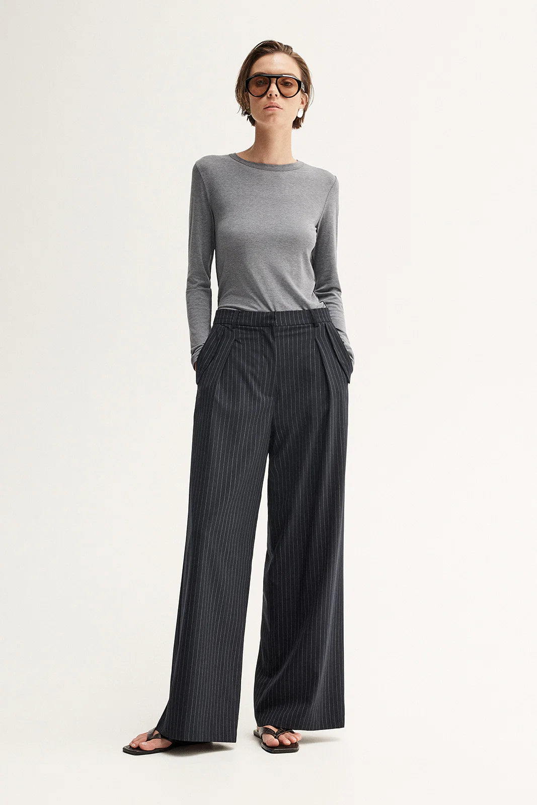Sierra Top in Charcoal Marle Elka Collective