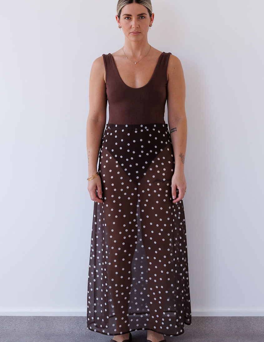 Ruby Skirt in Chocolate Mabel