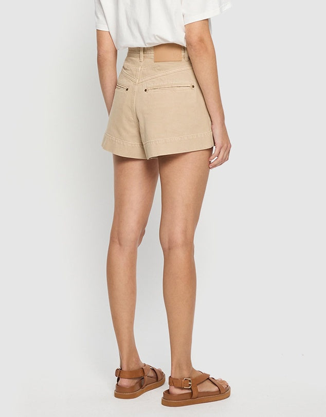 Evie Denim Shorts in Sand Kivari