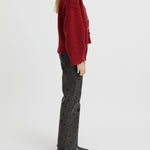 Pepa Cardigan in Burgundy Blanca