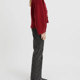 Pepa Cardigan in Burgundy Blanca