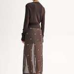 Victoria Knit Cardigan Chocolate Elka Collective