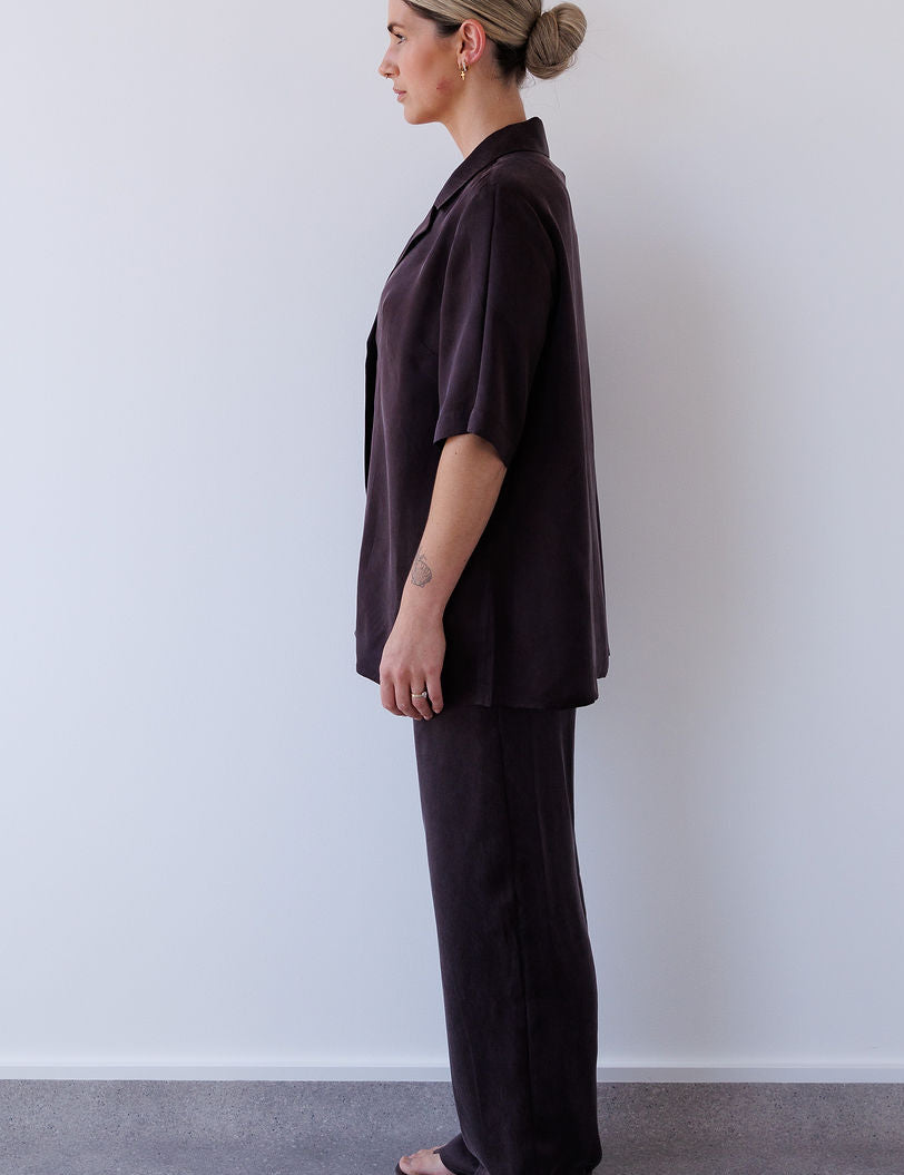 Bertie Shirt in Chocolate Mabel