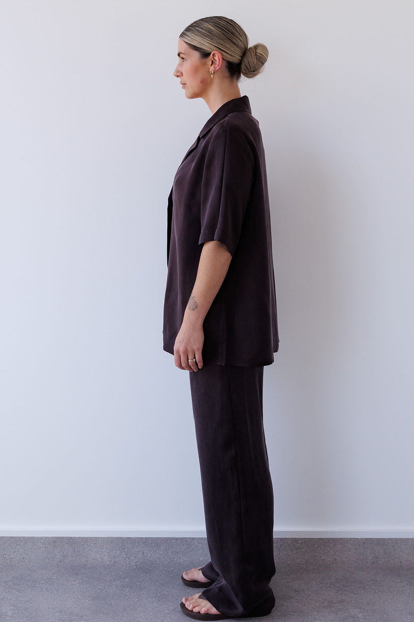 Bertie Shirt in Chocolate Mabel