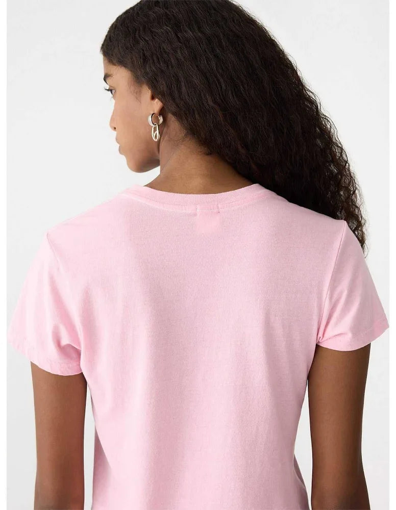 Raw Edge Baby Tee in Pink Bassike