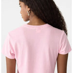 Raw Edge Baby Tee in Pink Bassike