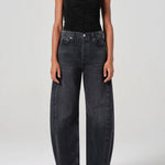 Black barrel leg jean by agolde denim at clothlifestyle boutique 