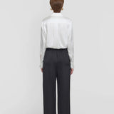 Rocky Pant in Black Cupro with White Stipe