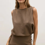 Delphine Top in Chocolate