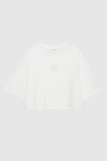 Myers Framed Cropped Tee with Monogram Logo