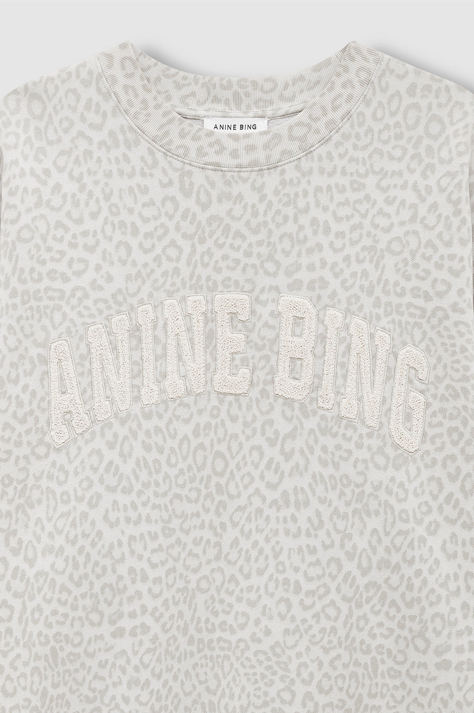 Miles White Leopard Sweatshirt ANINE BING