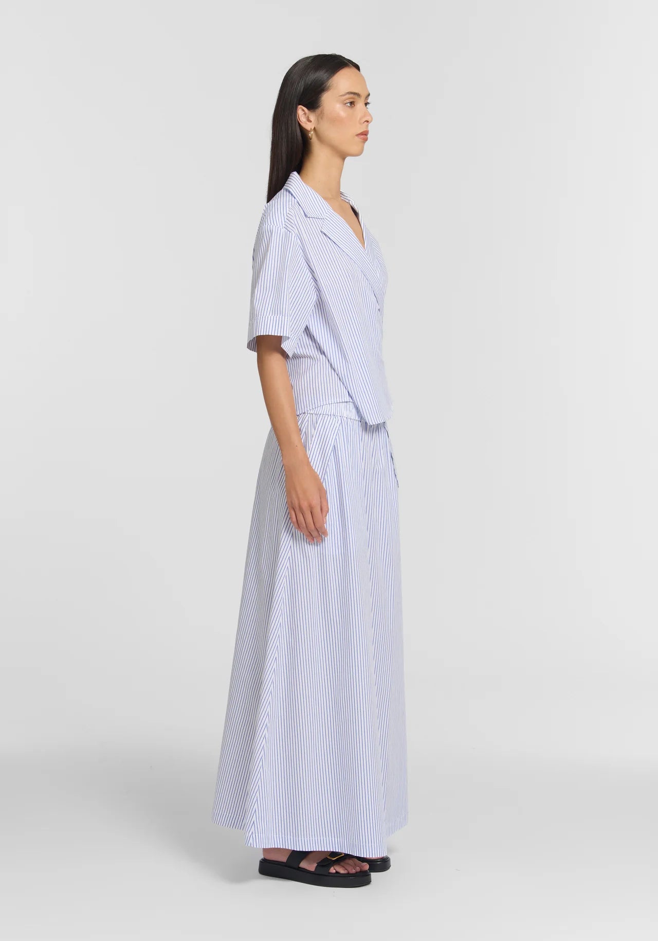 Ezra Skirt in Stripe Viktoria + Woods