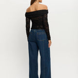 Marie Lace Top in Black