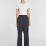Thorpe Trouser in Black Pinstripe Viktoria + Woods