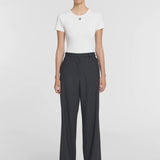 Thorpe Trouser in Black Pinstripe Viktoria + Woods