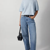 Johnny Cropped Tee Framed Monogramin Pale Blue ANINE BING