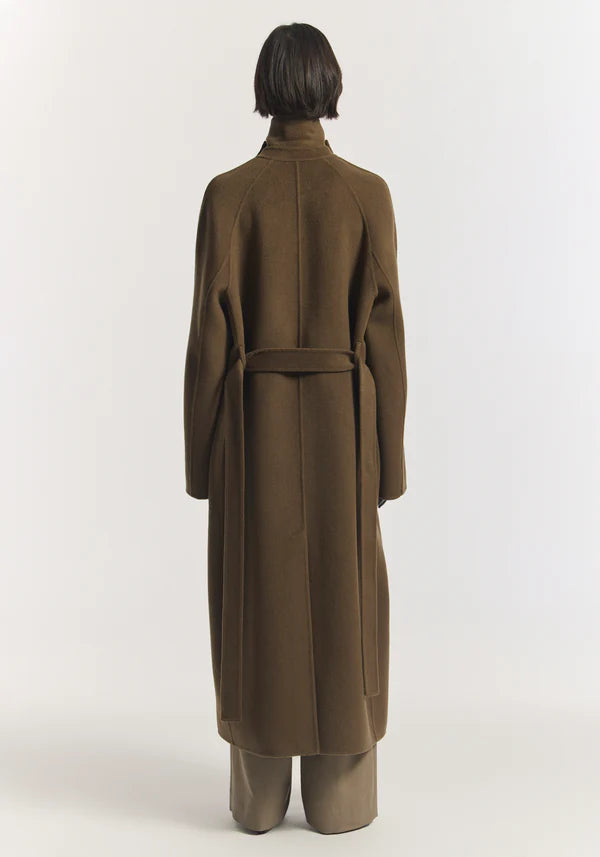 Hemingway Wool Coat in Khaki Viktoria + Woods