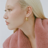 Turtle Hoops in Gold