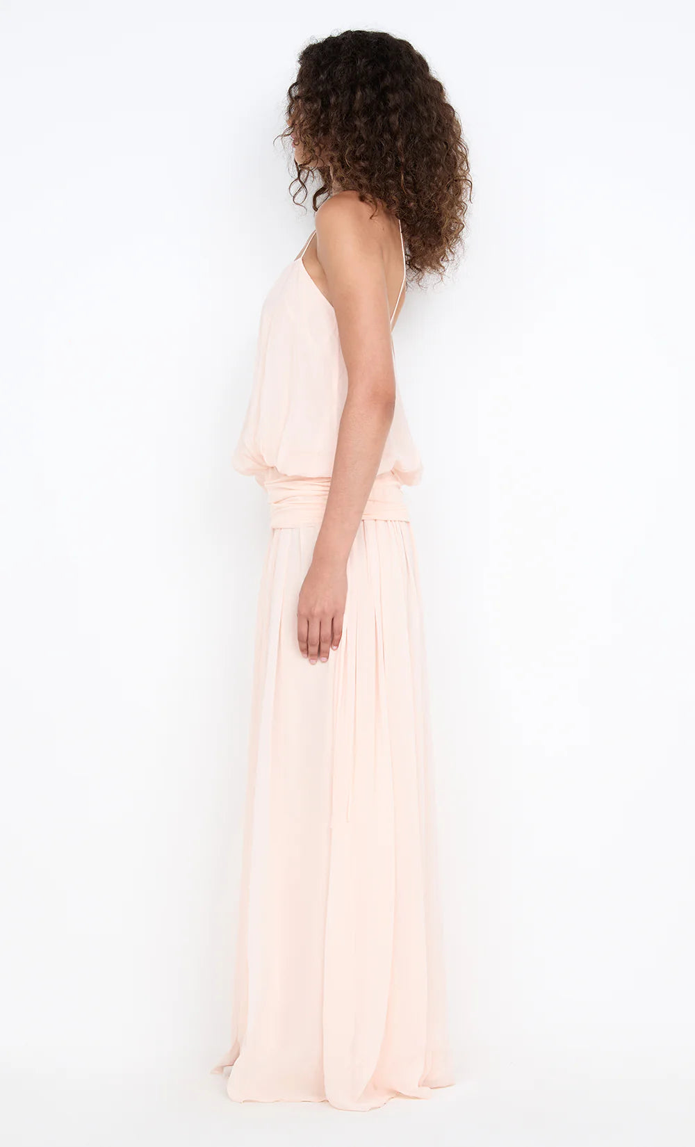 Camille Blouson Dress in Peach Bec and Bridge