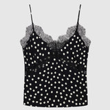 Amelie Camisole Black and White Dot