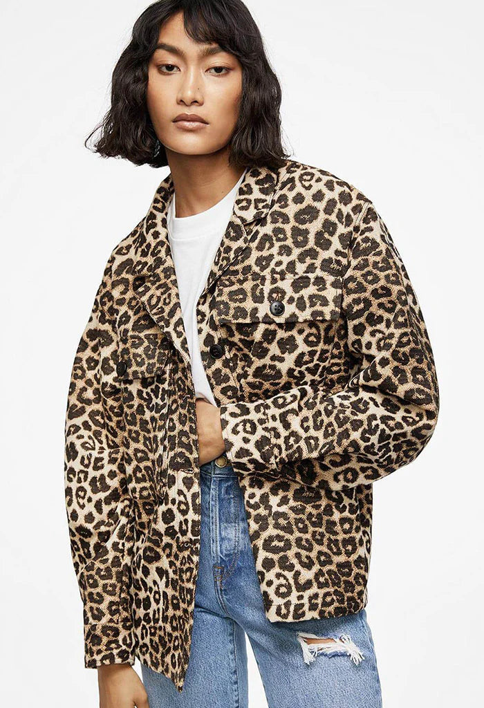 Flynn Jacket in Leopard Anine Bing