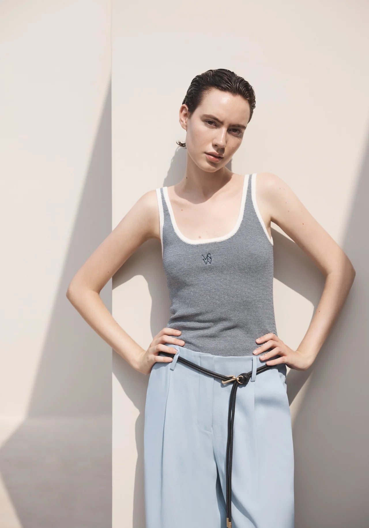 Chronicle Tank in Navy Stripe Viktoria + Woods