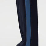 Twill Stripe Detail Pant in Ink and Marine Blue Bassike