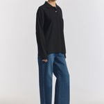 Beckett Polo in Black Viktoria + Woods