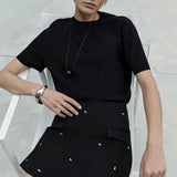 Kylie Mini Skirt in Black Elka Collective