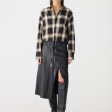 Drawstring Check Shirt BASSIKE