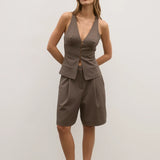 Reeve Halter Top in Mink