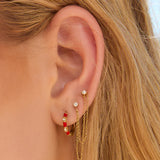 Papaya Enamel Huggies in Cherry