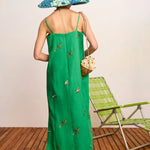 Wanda Embroidered Dress in Green Alemais