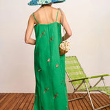 Wanda Embroidered Dress in Green Alemais