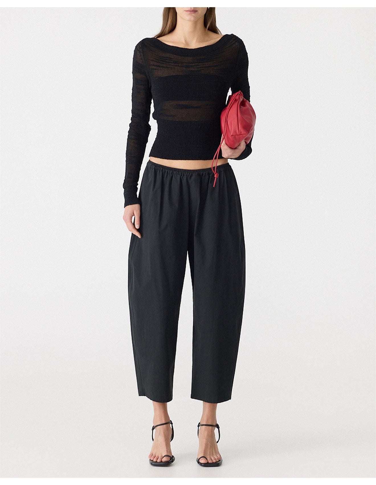 Crushed Gathered Cotton Pant Bassike