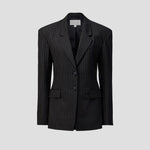 Michigan Blazer in Black Pinstripe Cloth Lifestyle Boutique
