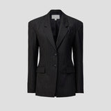 Michigan Blazer in Black Pinstripe Cloth Lifestyle Boutique