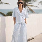 Ezra Skirt in Stripe Viktoria + Woods