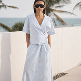 Ezra Skirt in Stripe Viktoria + Woods